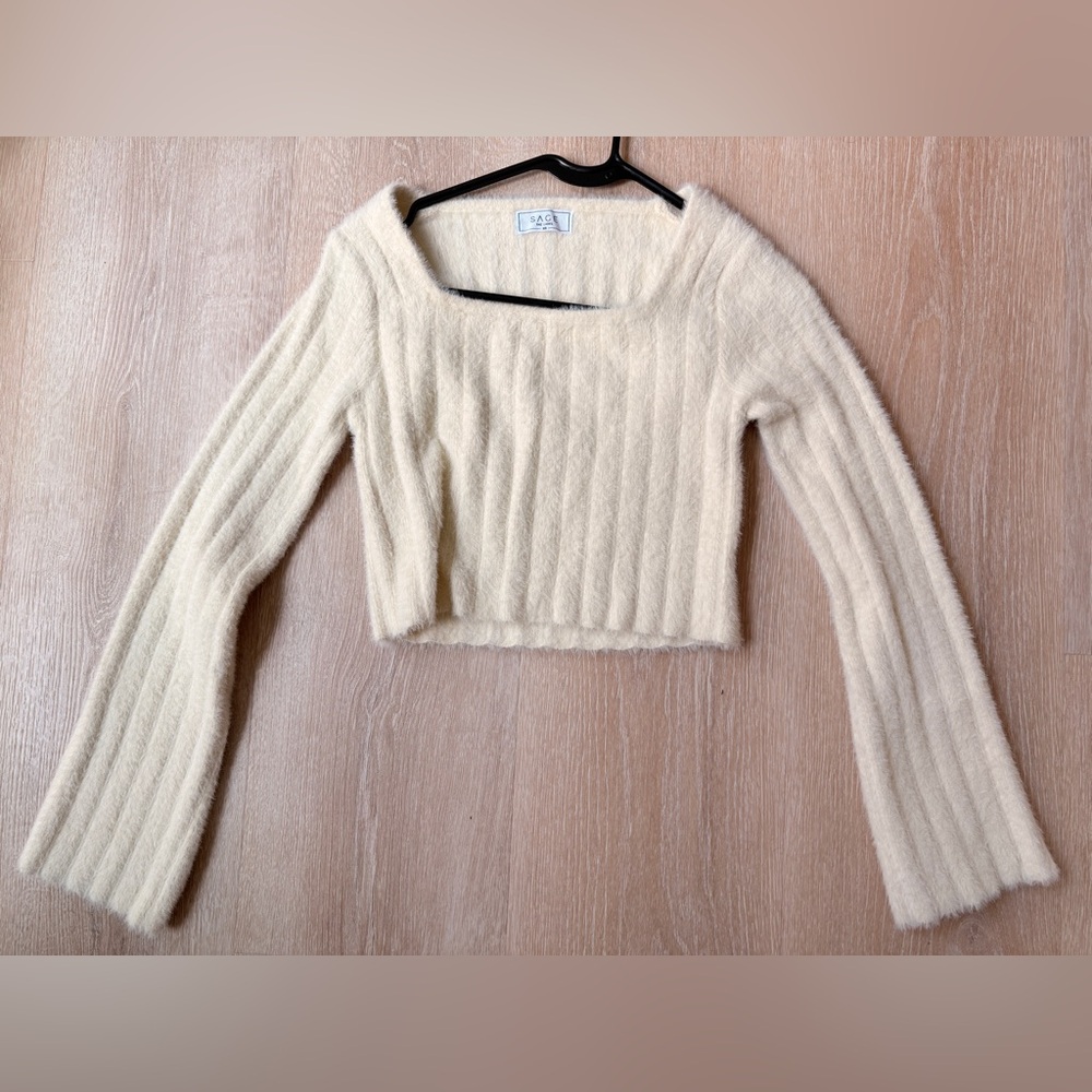 Fuzzy Cropped Sweater XS women’s